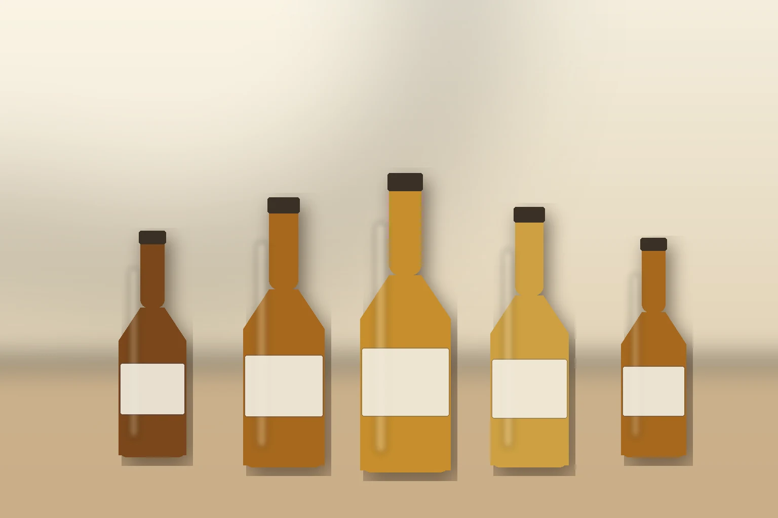 Bouteilles de bières artisanales sur un plan de travail en bois.